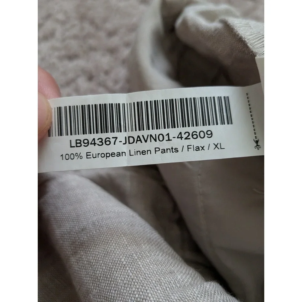 Quince 100% European Linen Pants Flax Mens XL (Fits 36x31) NWT Pockets Flowy
